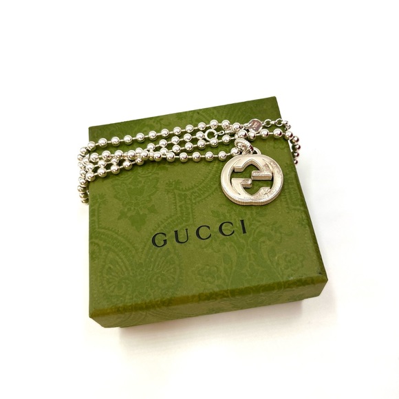 GUCCI INTERLOCKING G NECKLACE IN SILVER - Picture 4 of 7